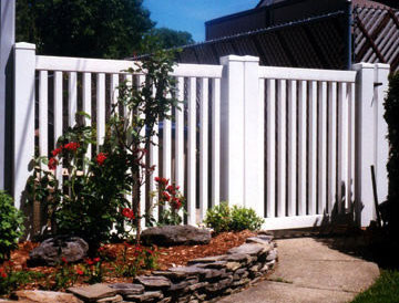 Closed Picket Fence  New Hampshire fenc co. Abel Fence Company