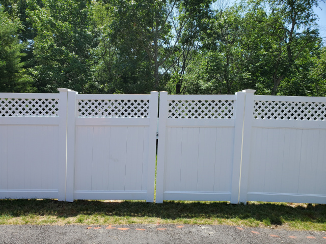 Vinyl Gate installed by Abel Fence Company